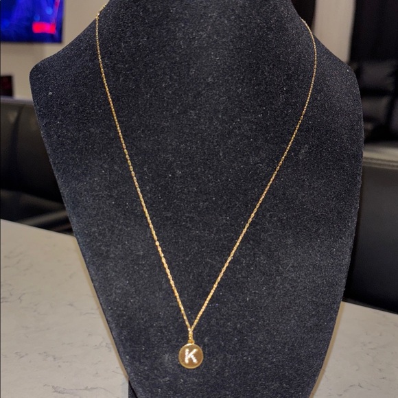 Kate spade ♠️ ⭐️Mini  Initial K bling pendant gold plated necklace - Picture 16 of 17